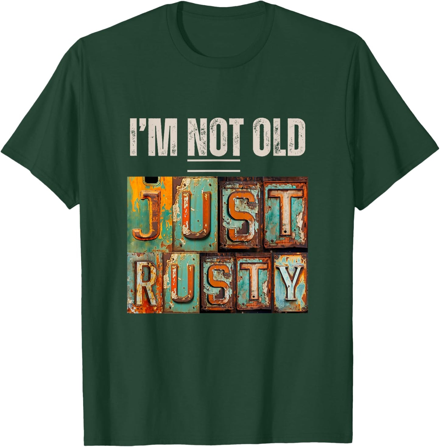 Funny I'm Not Old Gifts and Apparel Shop I'm Not Old Rusty -Adults Black Small Classic Fit Polyester 100% Short Sleeve T-Shirt - T-Shirt | Forest
