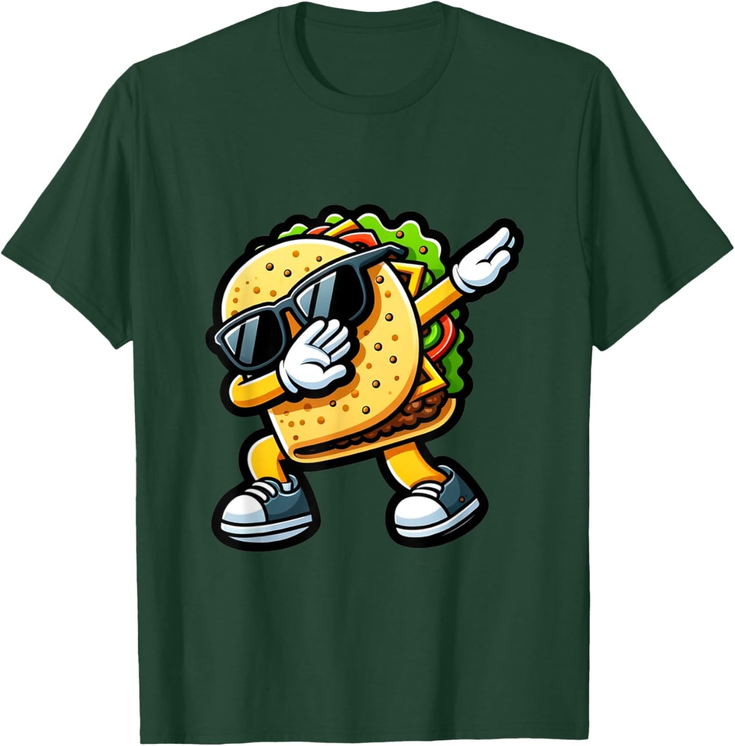 Mexican Food Dabbing Taco T-Shirt - T-Shirt | Forest