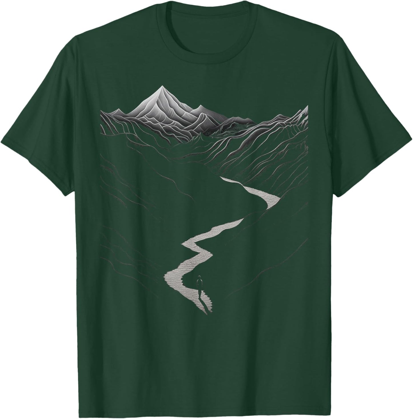 Natur, Zeichnung, Berge, Kunstwerk, Junge, Grafik T-Shirt - T-Shirt | Forest