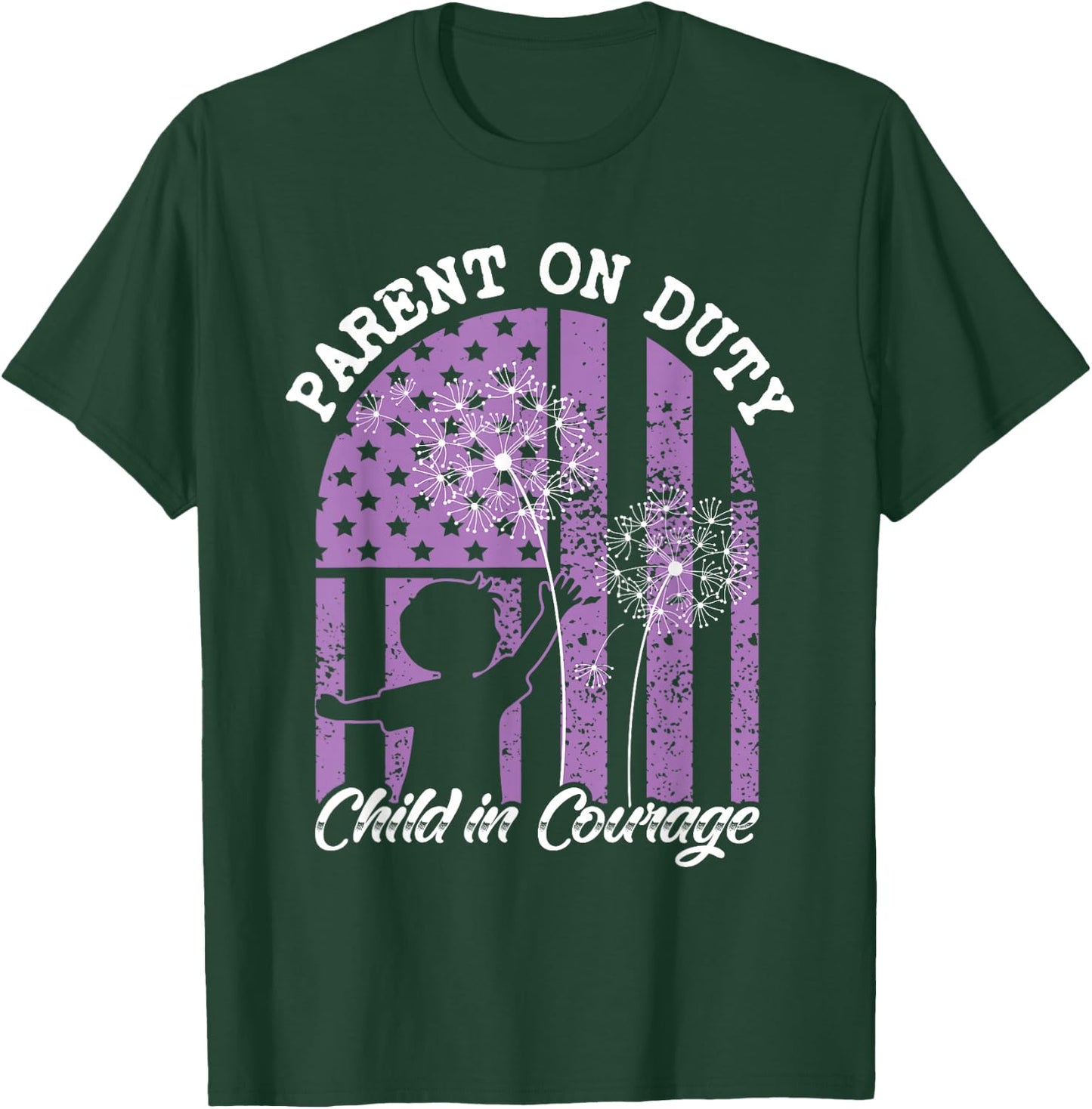 US Flag Military Appreciation Month of the Military Child T-Shirt - T-Shirt | Forest
