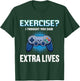 Exercise Thought Extra Lives Funny Gaming Men Boys Kid Gamer T-Shirt - T-Shirt | Forest