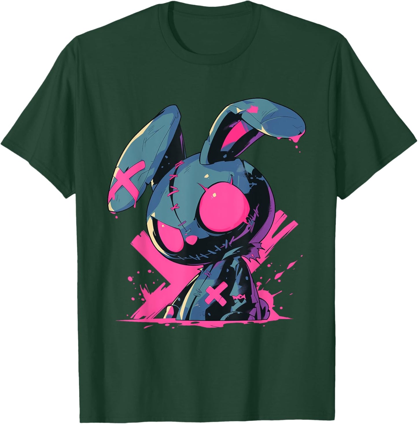Goth Bunny Doll Cute E-Girl Gothic Outfit Grunge T-Shirt - T-Shirt | Forest