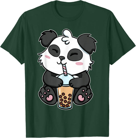 Boba Tapioca Pearls Bubble Milk Tea Drink Panda Lover T-Shirt - T-Shirt | Forest
