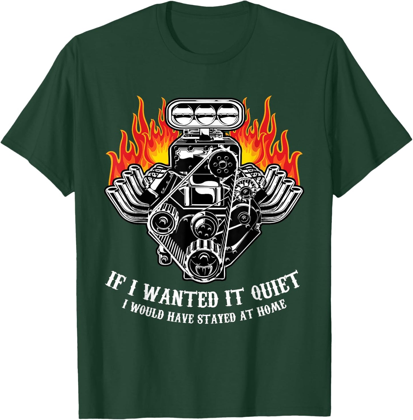 Funny Drag Racing Car Engine Mechanics Motor Racing T-Shirt - T-Shirt | Forest