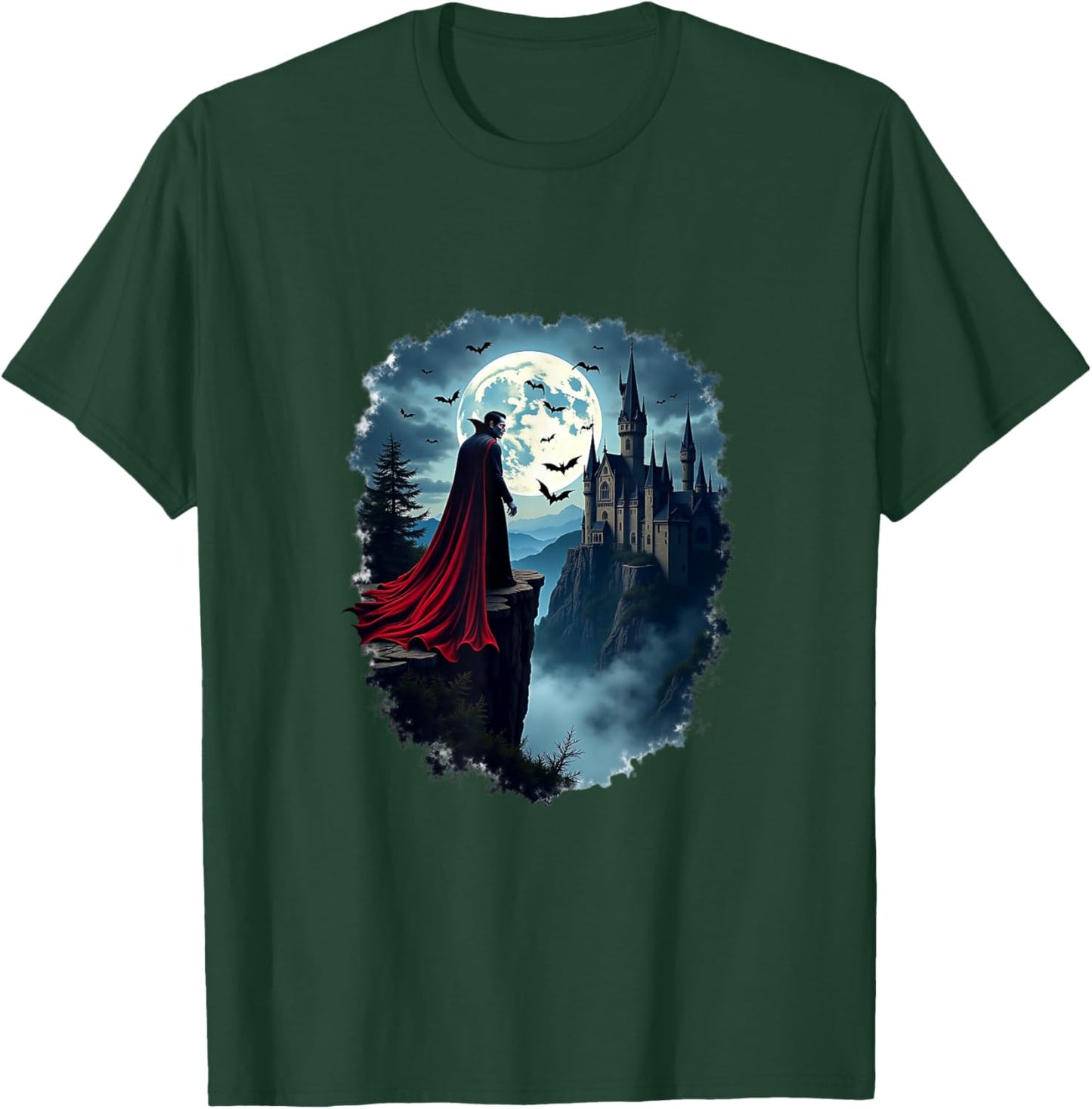 Gothic Tribute to Bram Stoker Dracula , Black, S T-Shirt - T-Shirt | Forest