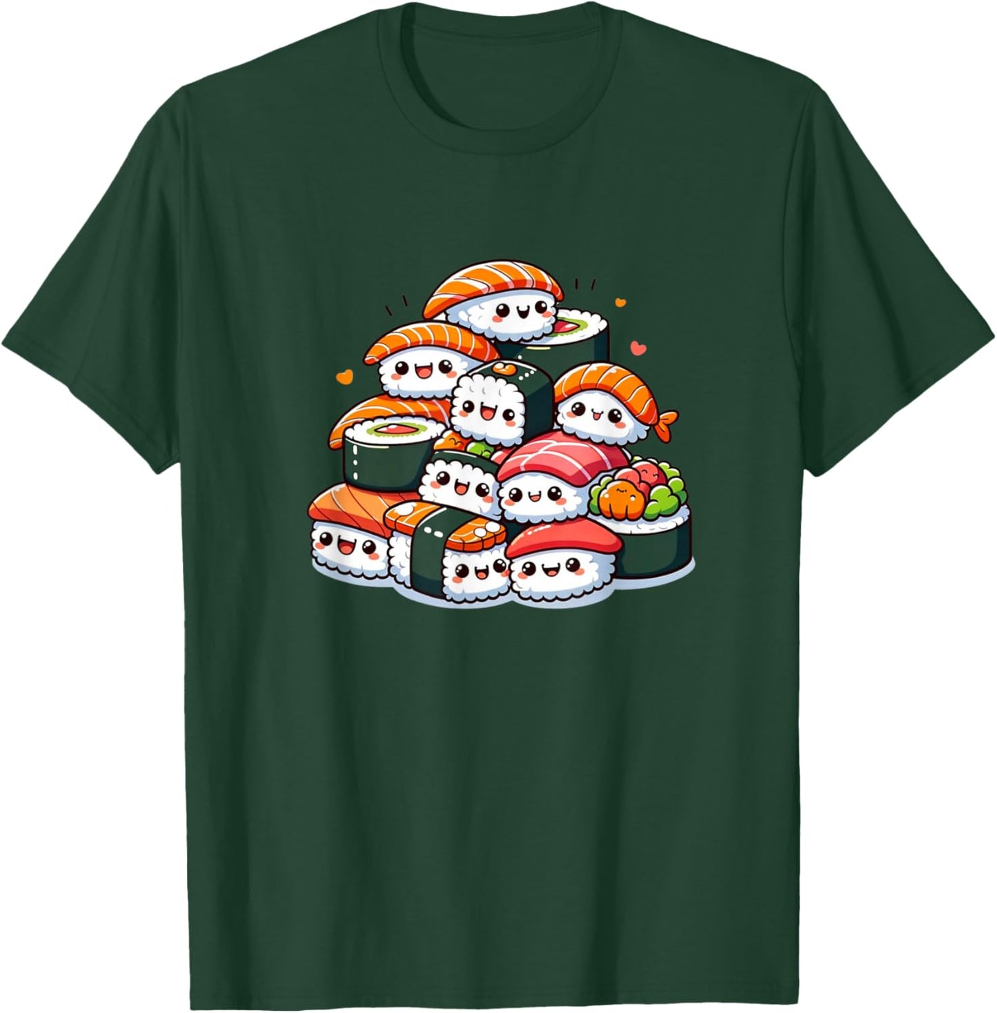 Kawaii Anime Sushi Kids Boys Girls T-Shirt - T-Shirt | Forest
