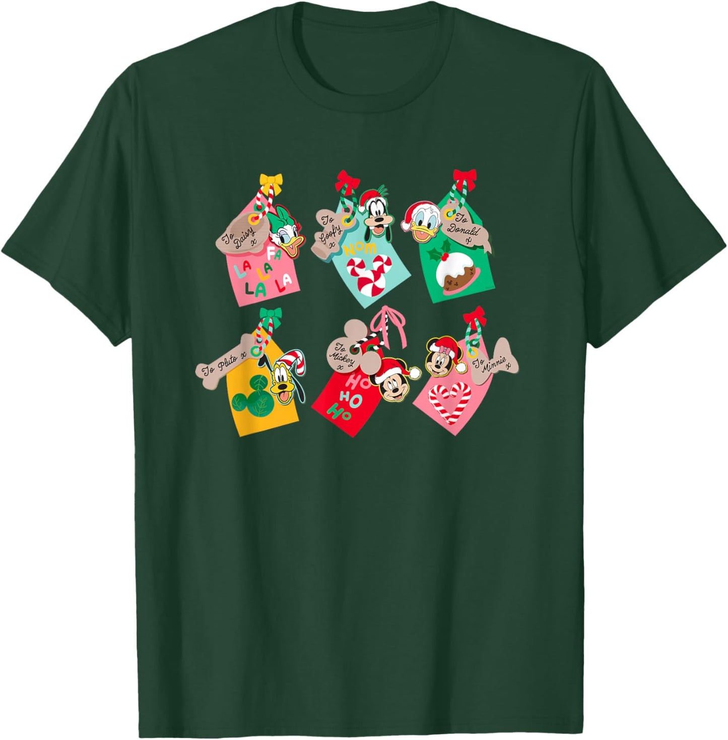 Disney Mickey Mouse & Pals Holiday Tags T-Shirt - T-Shirt | Forest