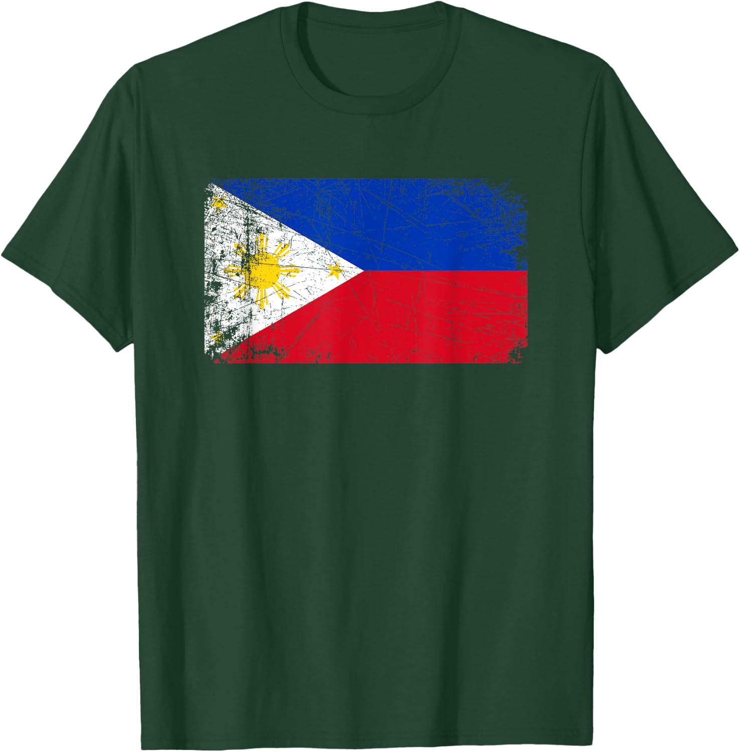 Vintage Made In PHILIPPINES FILIPINO Flag Gift T-Shirt - T-Shirt | Forest