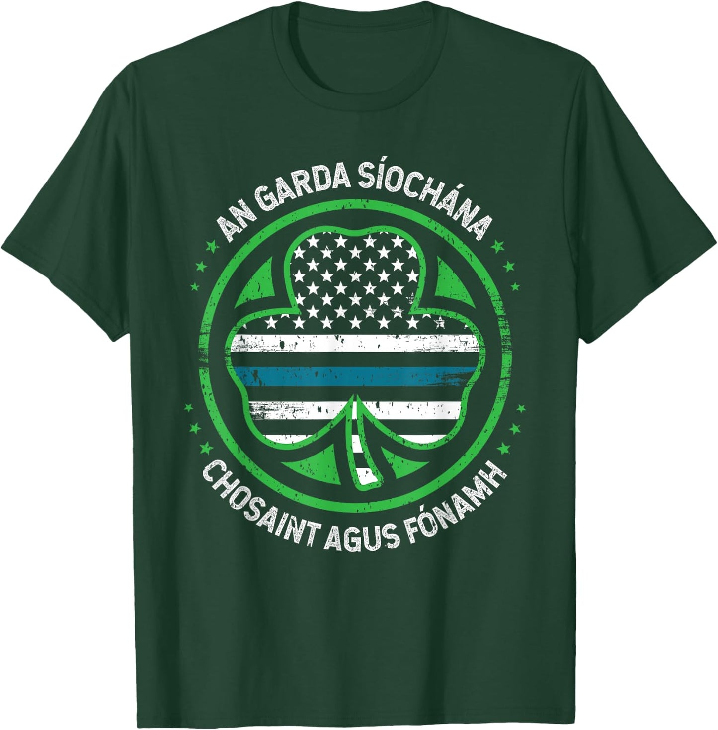 Irish Police Garda St Patrick's Day Gift St Paddy T-Shirt - T-Shirt | Forest