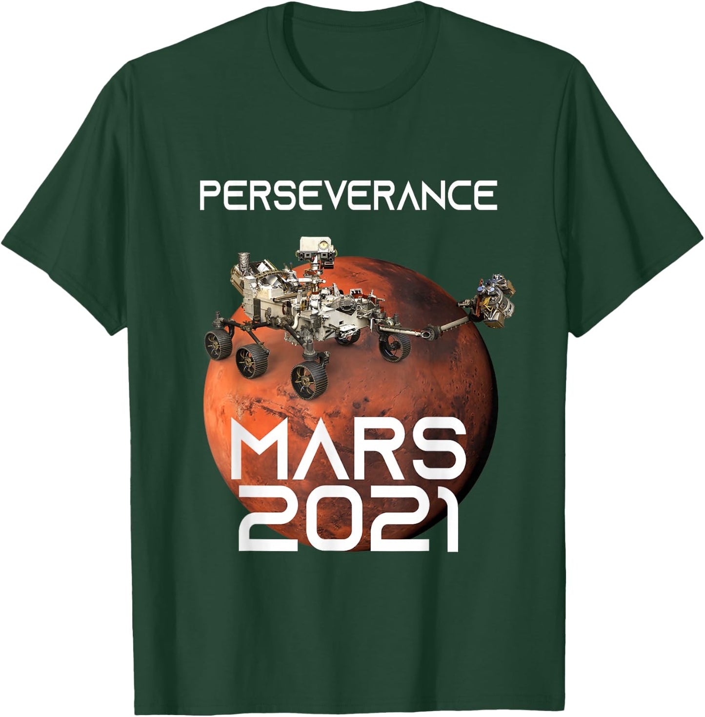 Perseverance Mars Rover Landing 2021 Nasa Mission T-Shirt - T-Shirt | Forest