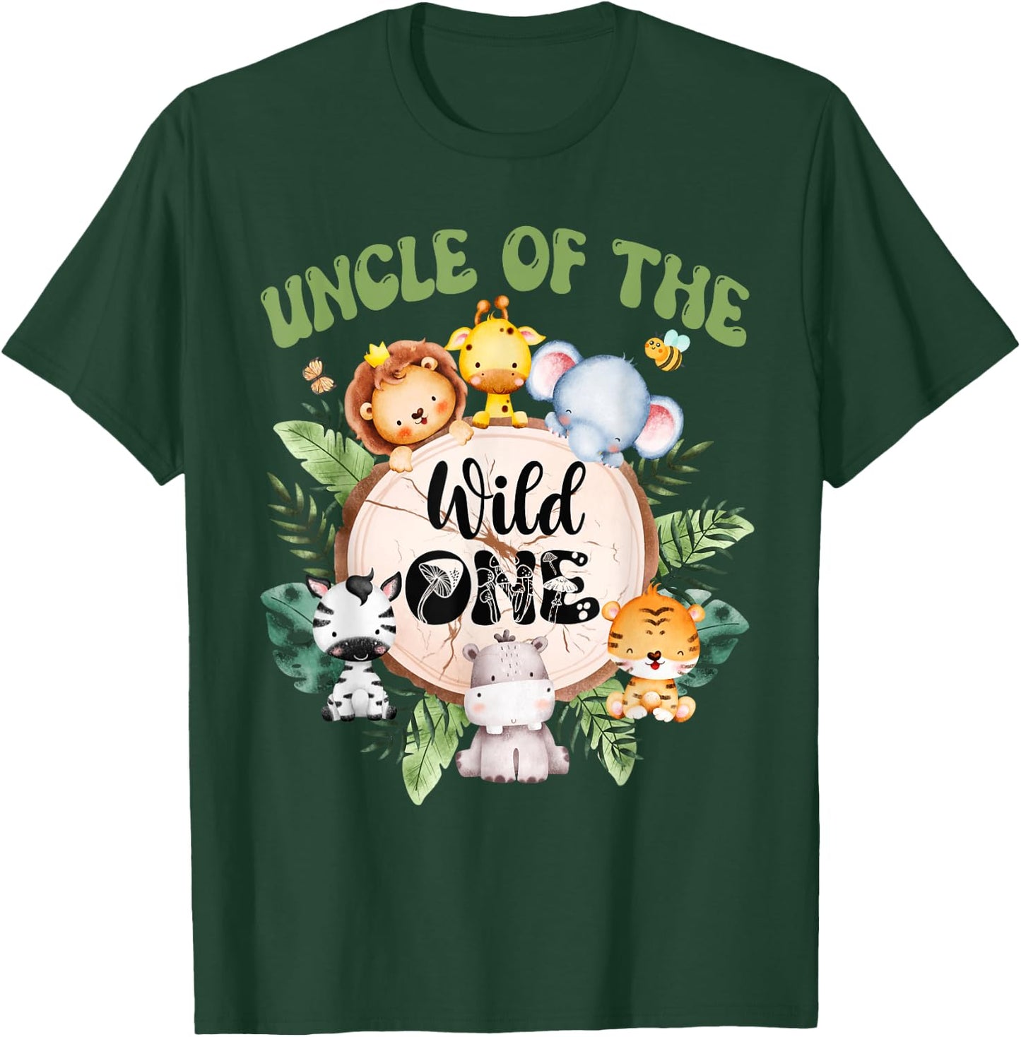 Uncle Of The Wild One 1st Birthday Safari Family Matching T-Shirt - T-Shirt | Forest
