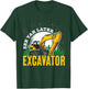 Funny Construction Worker Driver Men Boys Kids Excavator T-Shirt - T-Shirt | Forest