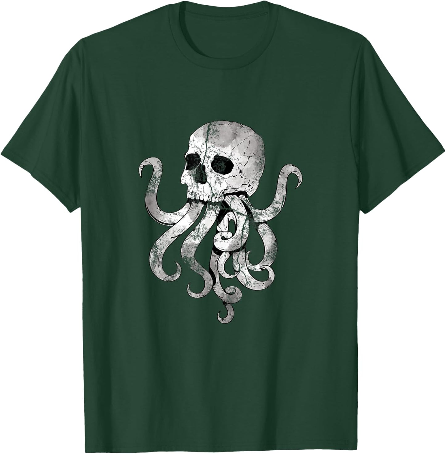 Sea Monster Kraken Gift Predator Skull Octopus T-Shirt - T-Shirt | Forest