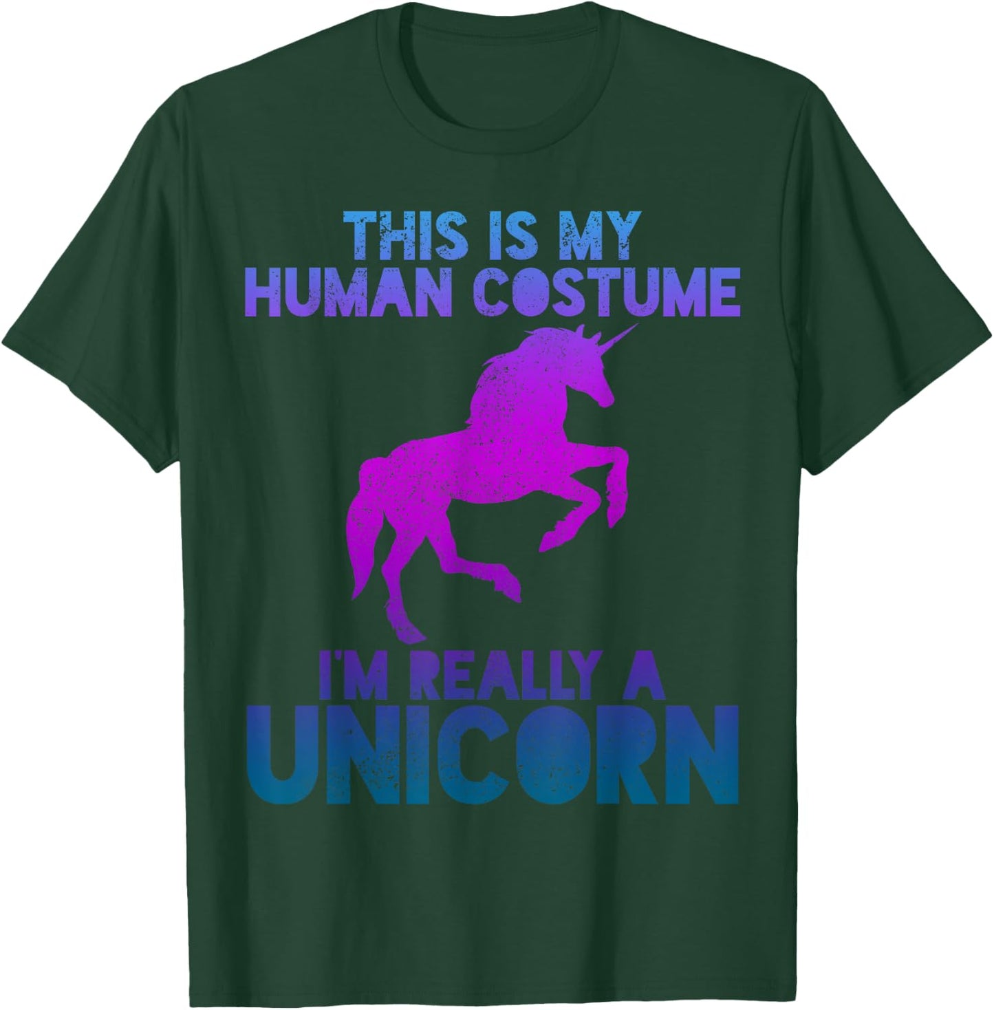 Unicorn Shirt - People Costume Saying Funny Halloween T-Shirt - T-Shirt | Forest