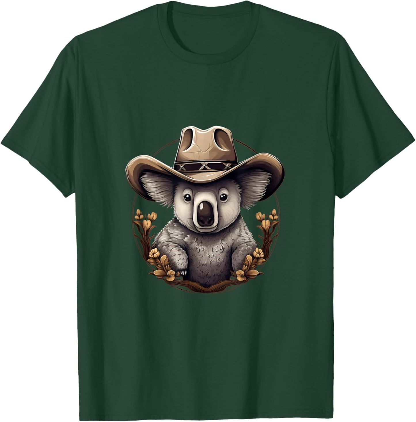 Koala Cowboy Hat Cowgirl Western Australian Koala Lover T-Shirt - T-Shirt | Forest