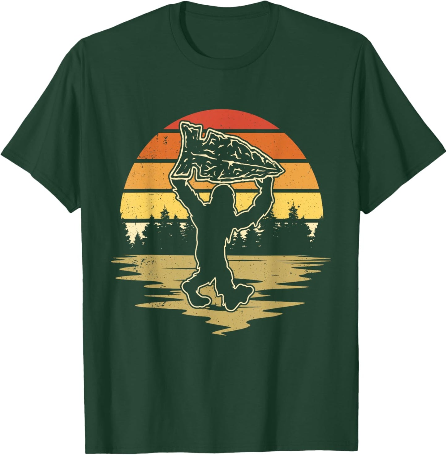Arrowhead Hunting Bigfoot Arrowhead Hunter T-Shirt - T-Shirt | Forest