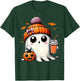 Cute Ghost Drinking Coffee Halloween Ghost Ice Coffee T-Shirt - T-Shirt | Forest