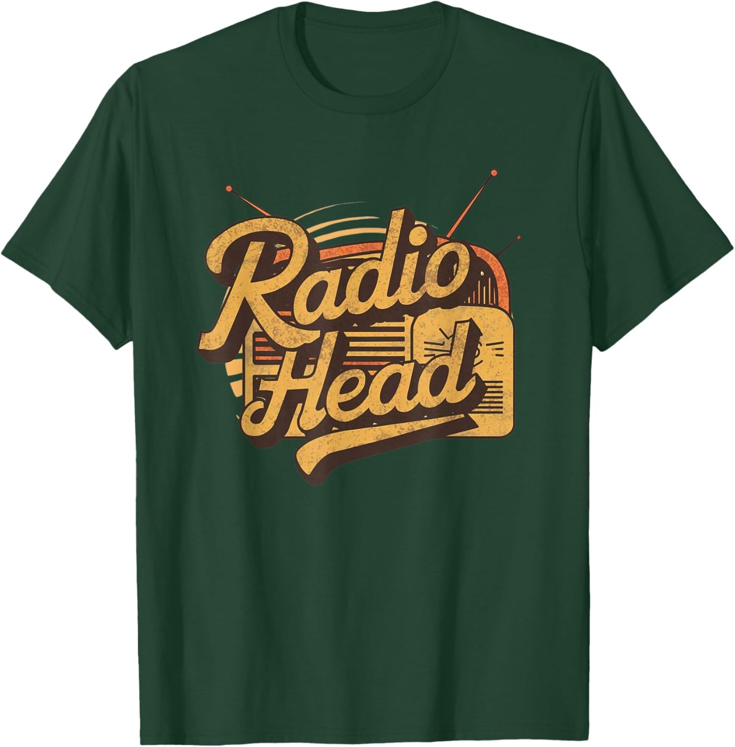 Retro Vintage Radio Head T-Shirt - T-Shirt | Forest