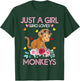 Monkey Kids Just A Girl Who Loves Monkeys T-Shirt - T-Shirt | Forest