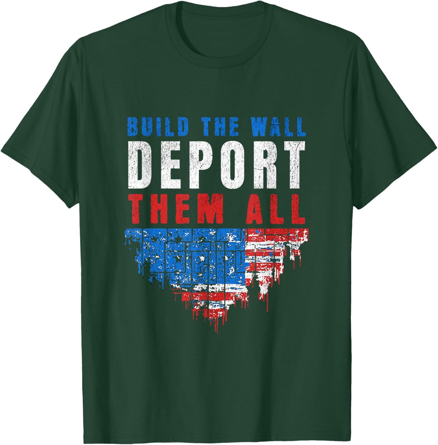 Trump Won Build The Wall Deport Them All 2024 Election T-Shirt - T-Shirt | Forest