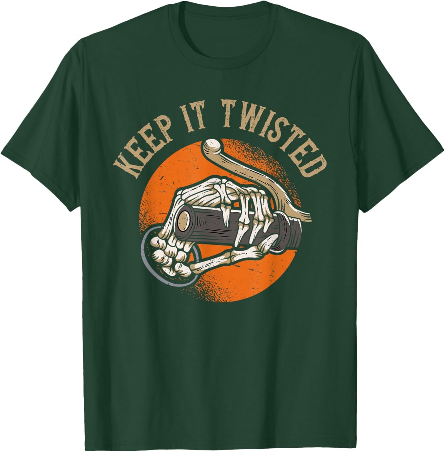 Keep It Twisted - Vintage Motorcycle T-Shirt - T-Shirt | Forest