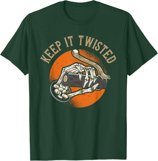 Keep It Twisted - Vintage Motorcycle T-Shirt - T-Shirt | Forest