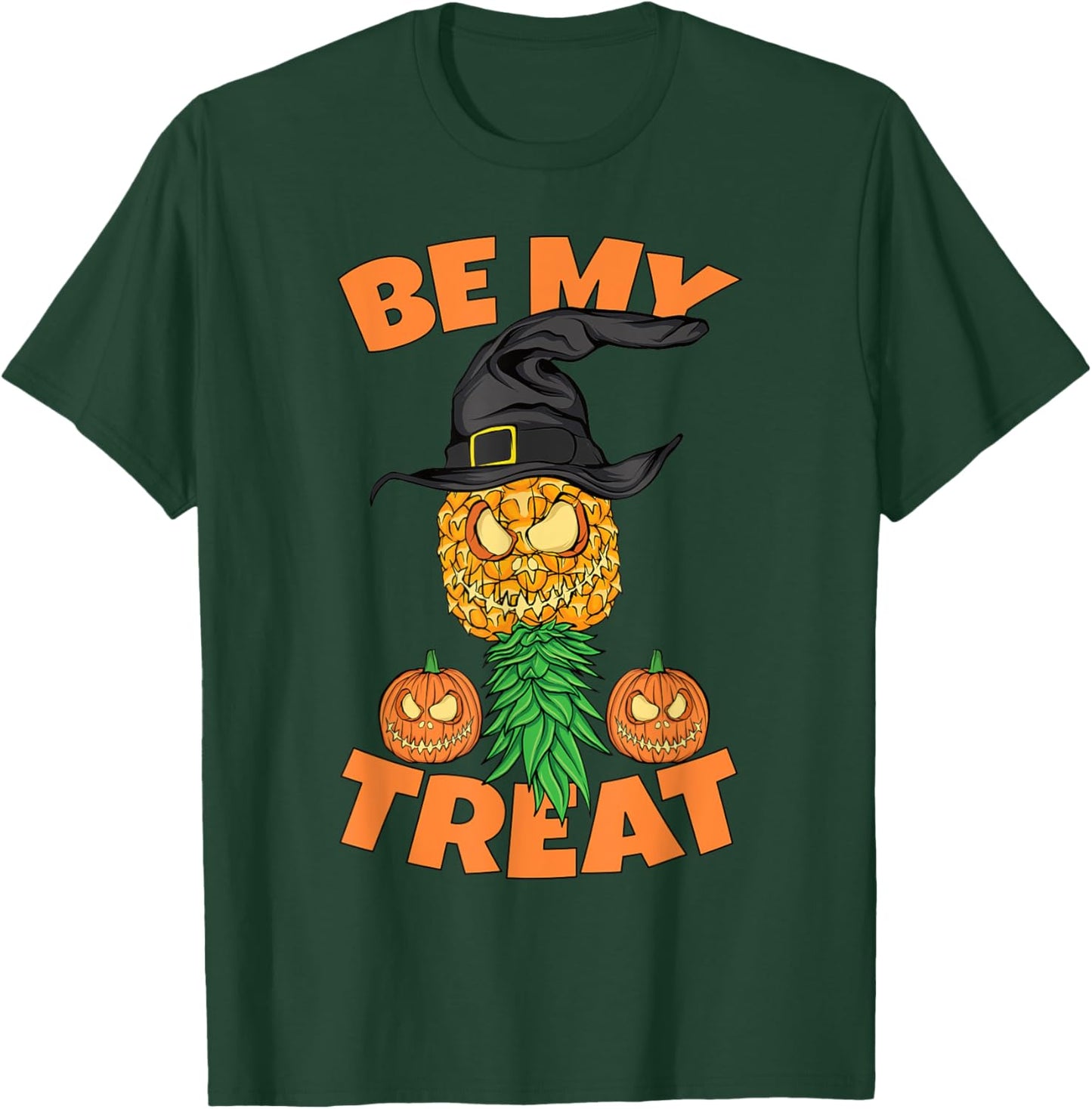 Halloween Be My Treat Upside Down Pineapple Funny Swinger T-Shirt - T-Shirt | Forest