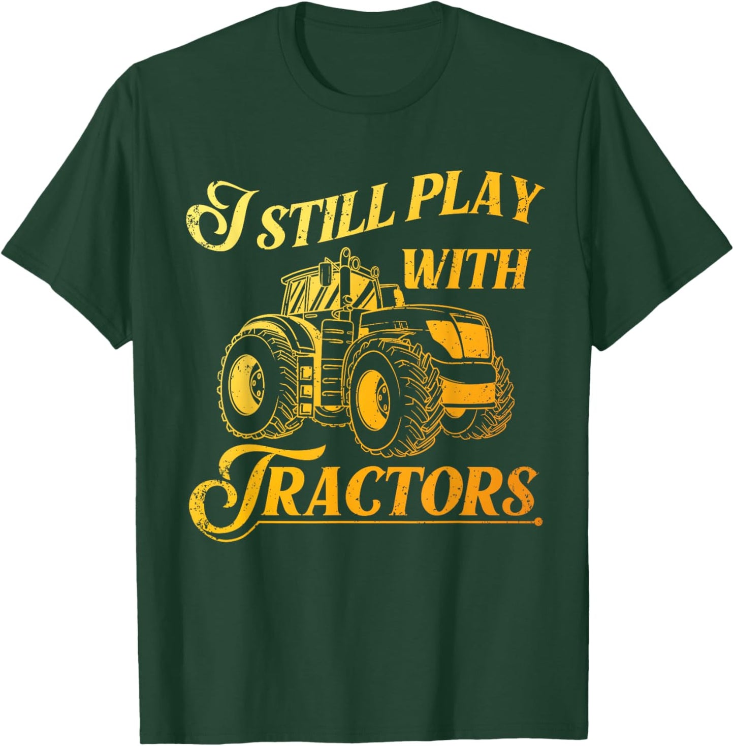 Farmer Art Women Kids Farm Lover Tractor Farming T-Shirt - T-Shirt | Forest
