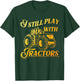 Farmer Art Women Kids Farm Lover Tractor Farming T-Shirt - T-Shirt | Forest