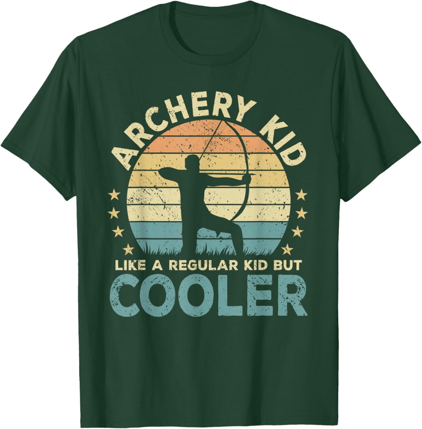 Archery Kid Archer Funny Bow And Arrow T-Shirt - T-Shirt | Forest