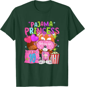 10th Birthday Pajama Party Theme 10 Years Old Birthday Girl T-Shirt - T-Shirt | Forest