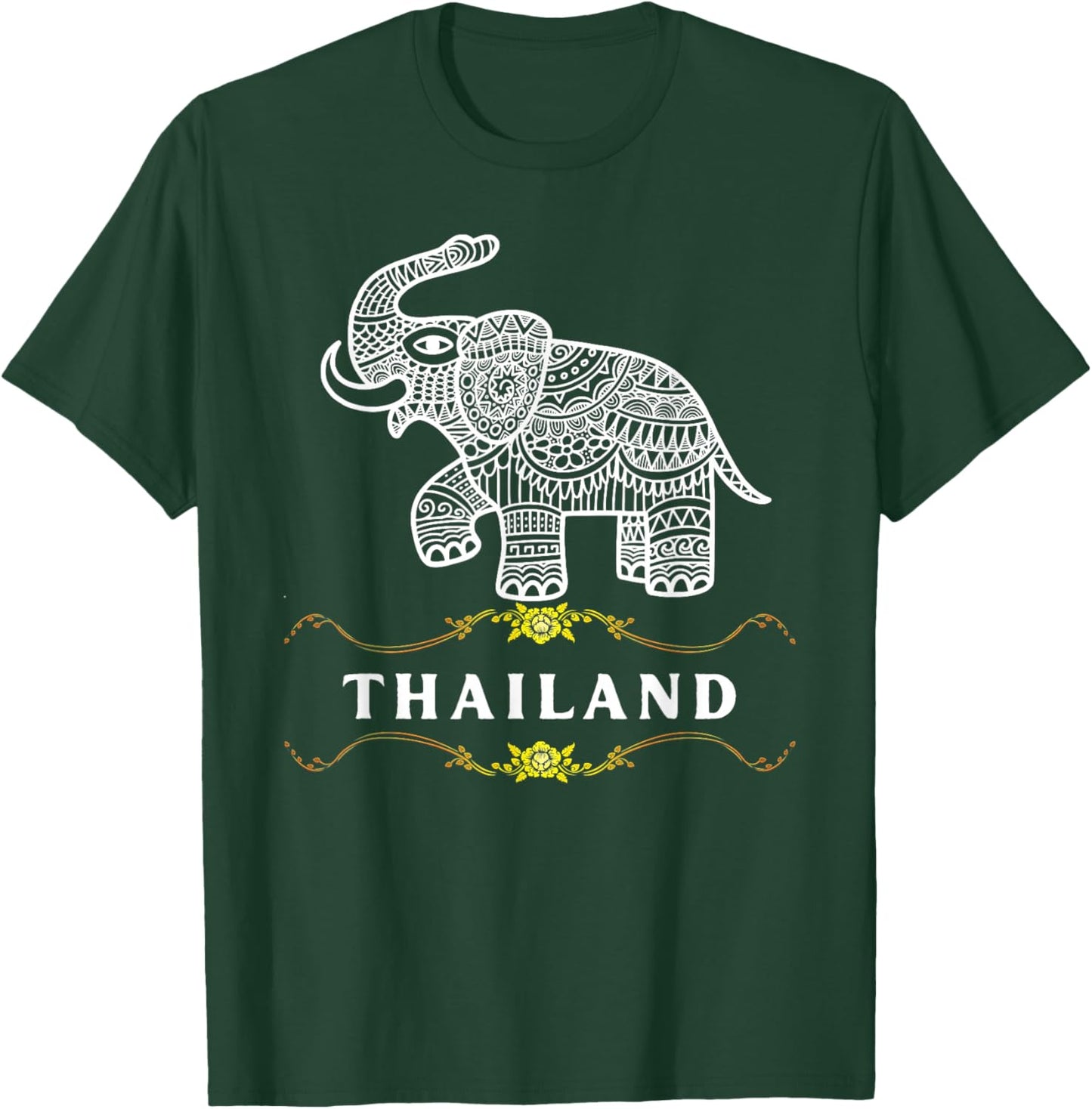 Cool Thailand Elephant Exotic Chiang Mai Family Vacation T-Shirt - T-Shirt | Forest