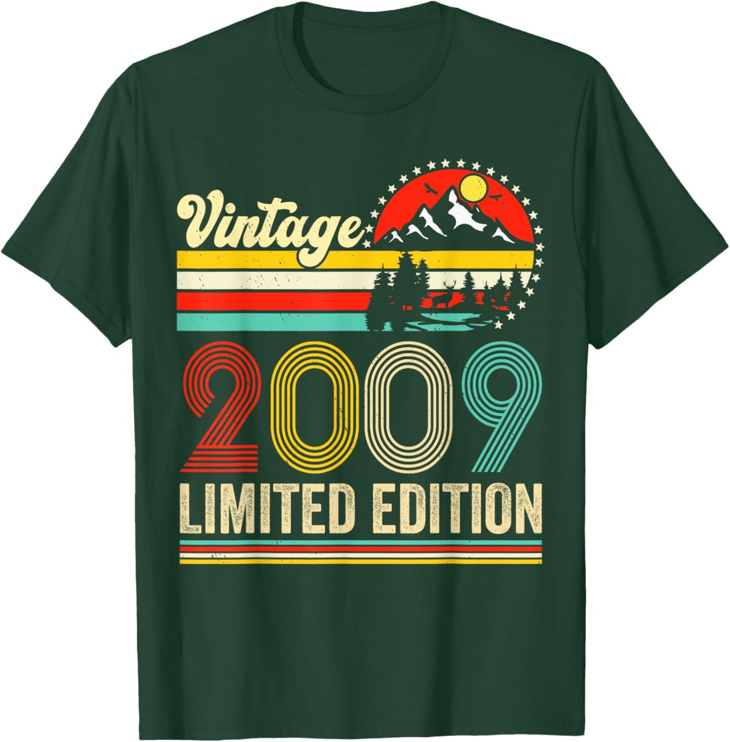 Vintage 2009 Limited Edition 16 years Old 16th Birthday T-Shirt - T-Shirt | Forest