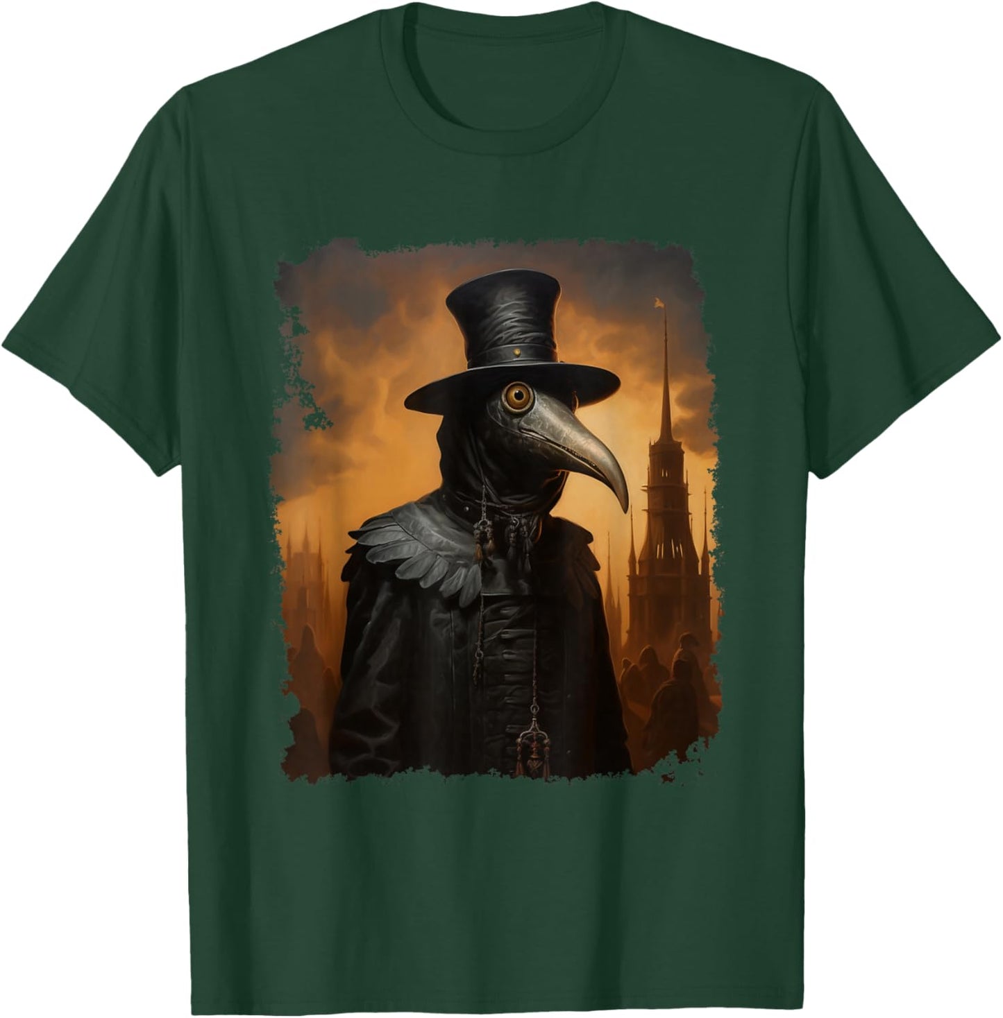 Plague Doctor Black T-Shirt - T-Shirt | Forest