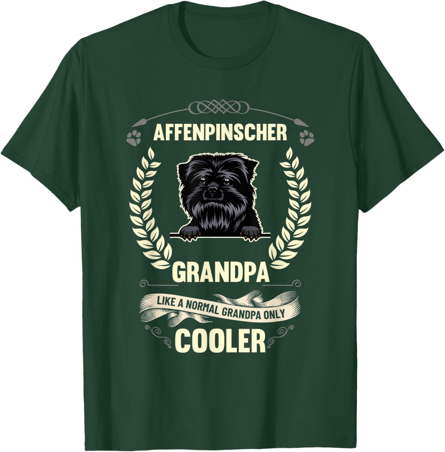Affenpinscher Grandpa Like A Normal Grandpa Only Cooler T-Shirt - T-Shirt | Forest