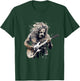 Awesome Lion Playing Electric Guitar T-Shirt - T-Shirt | Forest