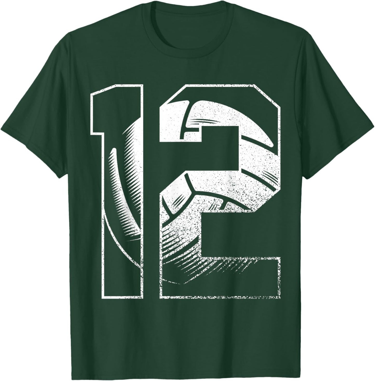 12th Birthday Boy Volleyball Player Volleyball 12 Years Old T-Shirt - T-Shirt | Forest
