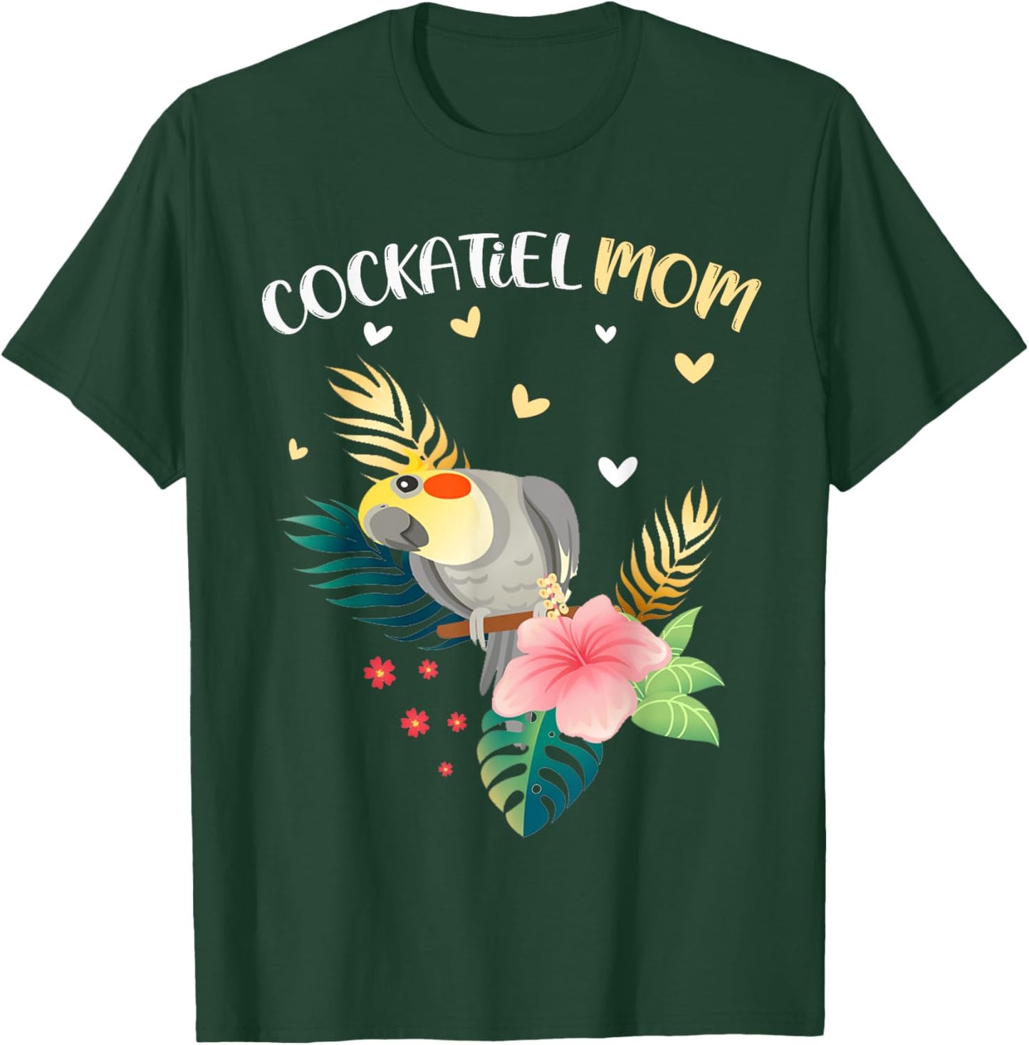 Cockatiel Mom Funny Parrot Owner Bird Lover Women T-Shirt - T-Shirt | Forest