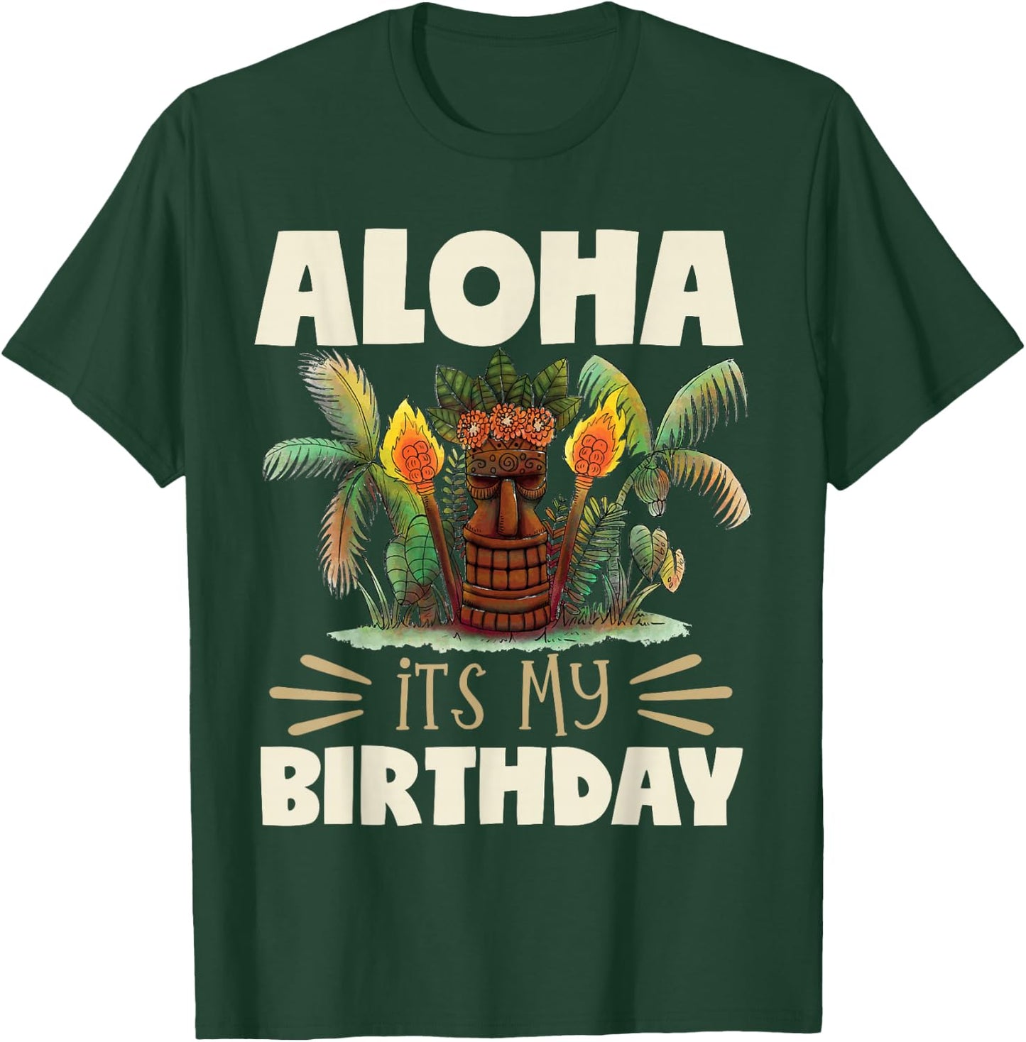 Hawaiian Islands Vintage Souvenir Aloha Its My Birthday T-Shirt - T-Shirt | Forest