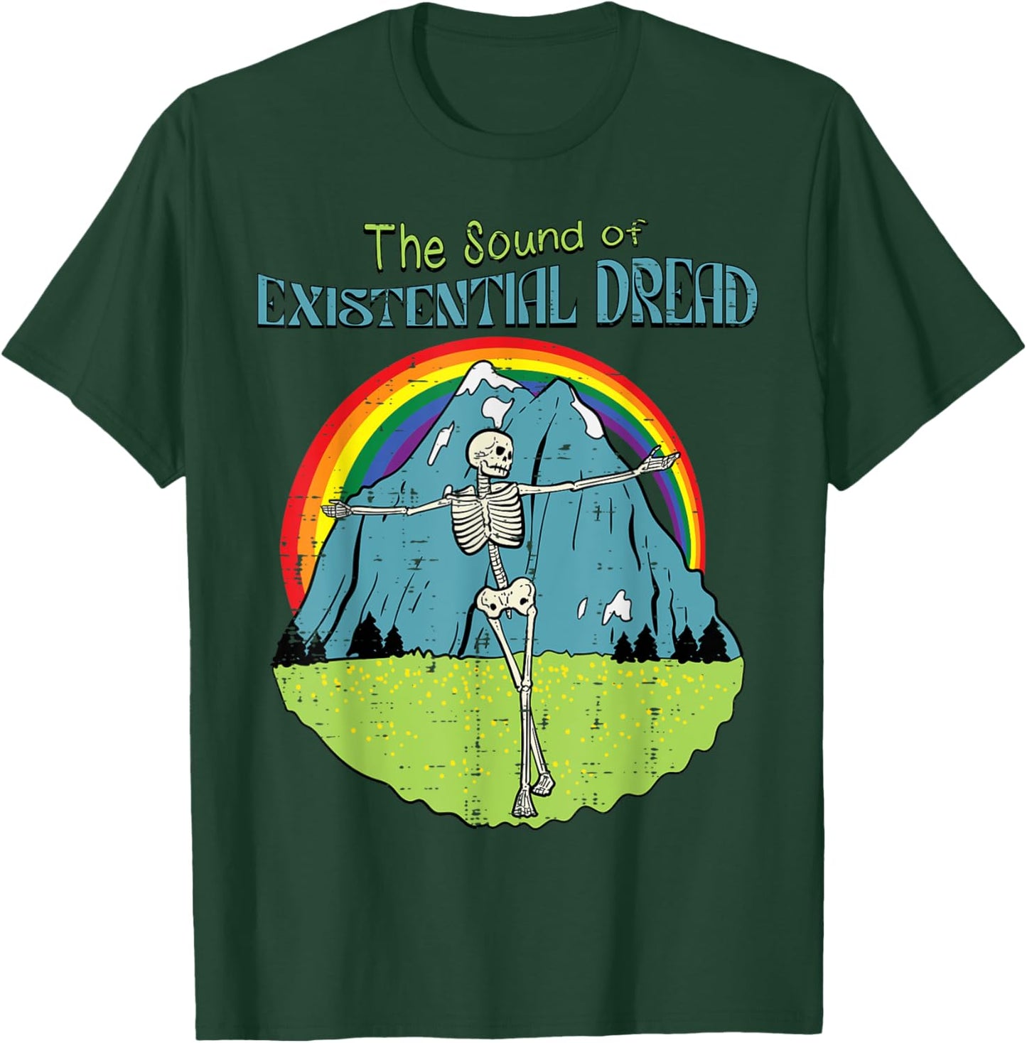 The Sound Of Existential Dread Skeleton Fun Retro Men Women T-Shirt - T-Shirt | Forest