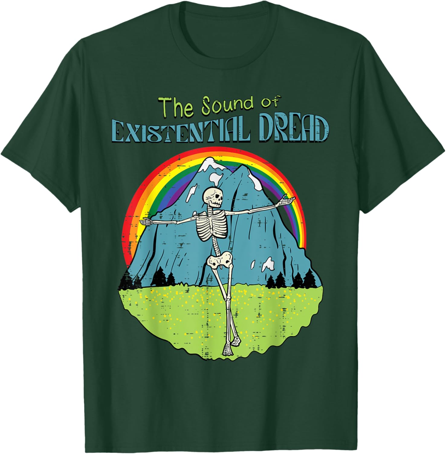 The Sound Of Existential Dread Skeleton Fun Retro Men Women T-Shirt - T-Shirt | Forest