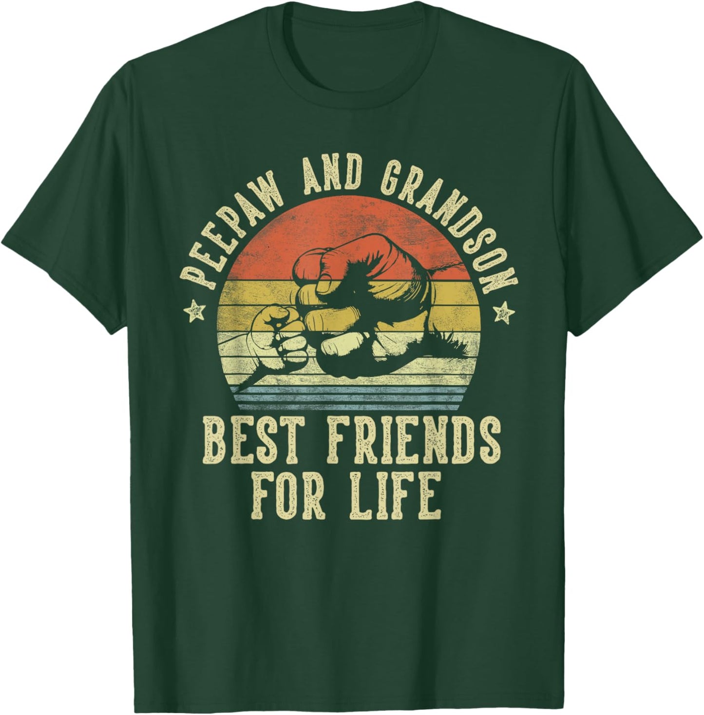 Peepaw and Grandson Best Friends for Life Funny Peepaw T-Shirt - T-Shirt | Forest