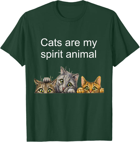 Cats are My Spirit Animal T-Shirt - T-Shirt | Forest