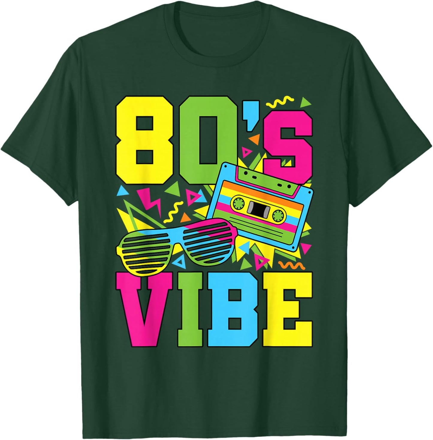 80's Vibe Retro 1980s 80s Style Party Outfit Men Women Kids T-Shirt - T-Shirt | Forest