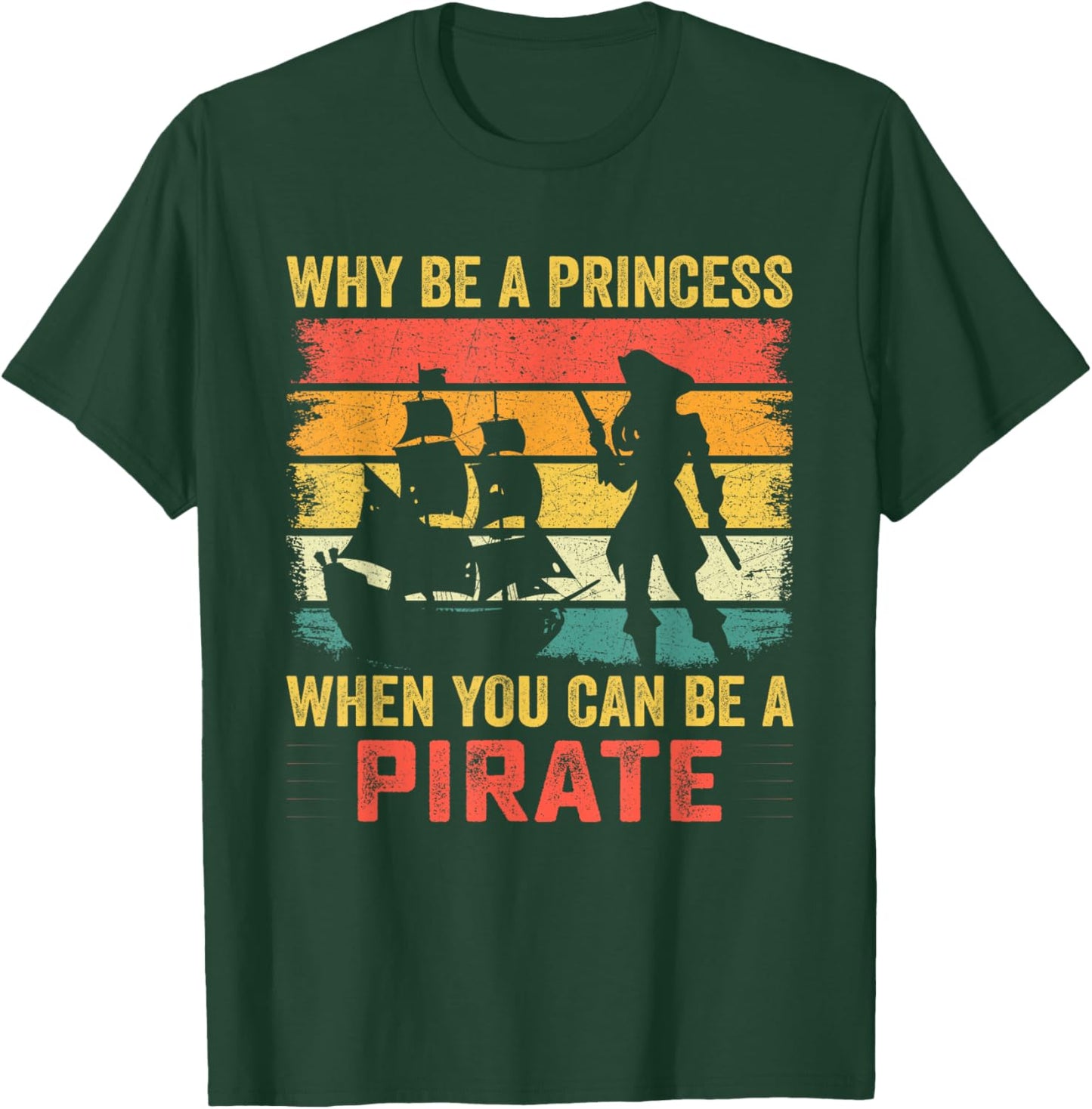 Pirate Princess Crossbones Girl Retro Pirates Women T-Shirt - T-Shirt | Forest