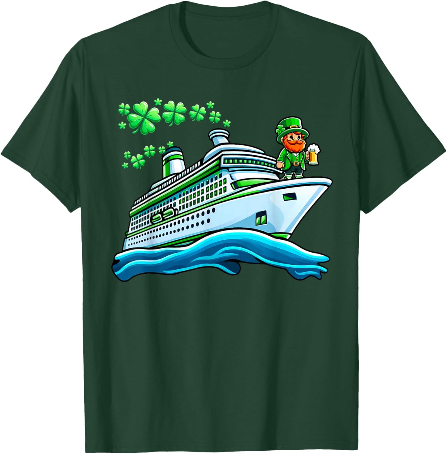 St Patricks Day Cruise Shamrock Family Trip Saint Paddys T-Shirt - T-Shirt | Forest