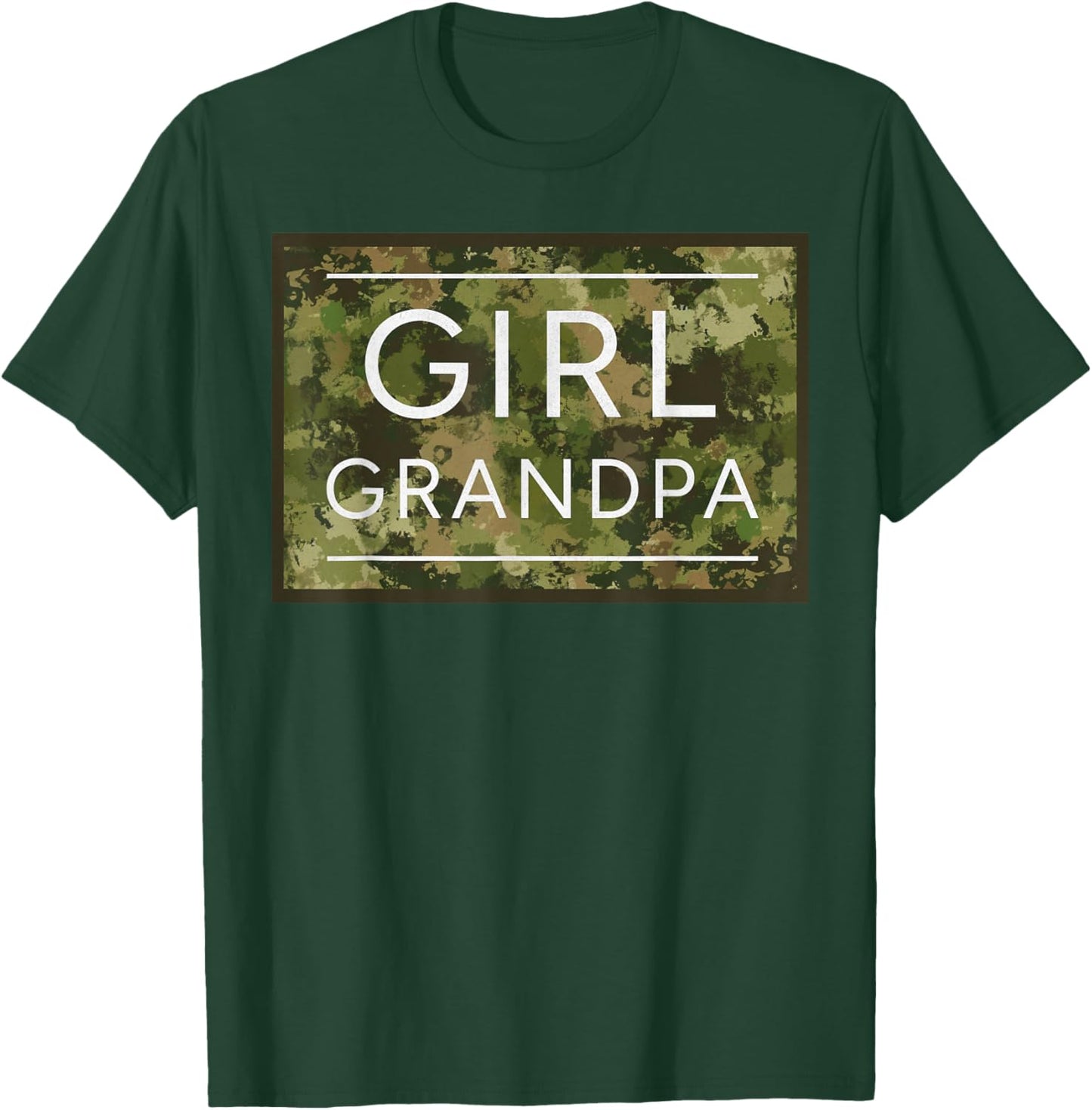 Girl Grandpa Camo Grandpa of Girls Grandfather Camouflage T-Shirt - T-Shirt | Forest