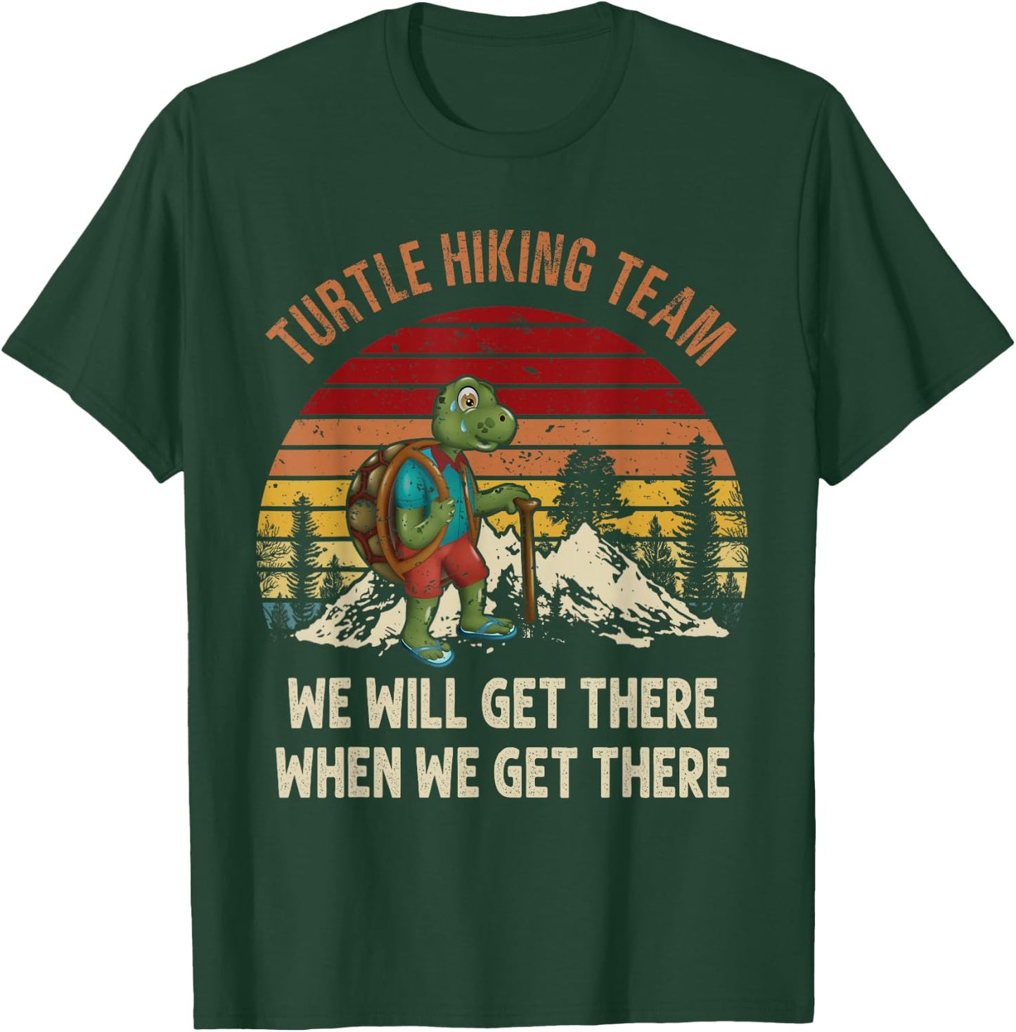 Turtle Hiking Team For Turtle Lover Hiking Travelling T-Shirt - T-Shirt | Forest