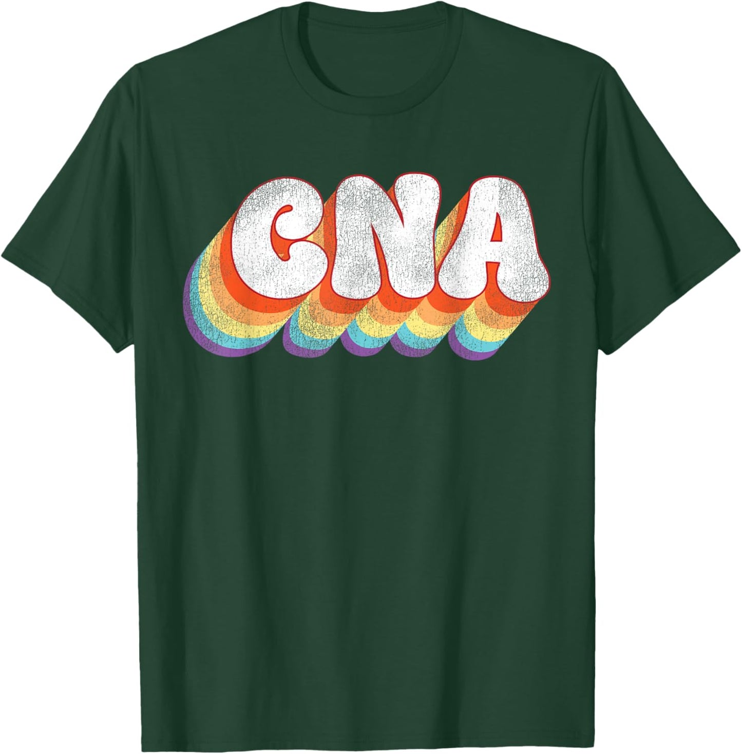 CNA Nurse Certified Nursing Assistant Retro Vintage Cna T-Shirt - T-Shirt | Forest