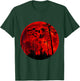 Grunge Bats Flying Gothic Blood Red Moon T-Shirt - T-Shirt | Forest